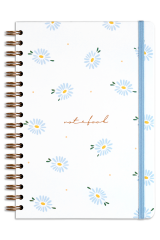 Matt Notebook 17x24 cm Lastikli Spiralli Sert Kapak Not Defteri Kareli Papatya