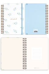 Matt Notebook 17x24 cm Lastikli Spiralli Sert Kapak Not Defteri Kareli Papatya