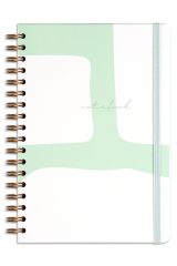 Matt Notebook 17x24 cm Lastikli Spiralli Sert Kapak Not Defteri Kareli Soyut