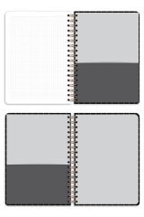 Matt Notebook 17x24 cm Lastikli Spiralli Sert Kapak Not Defteri Kareli Siyah