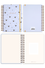 Matt Notebook A5 15x21 cm Spiralli Lastikli Noktalı Tarihsiz Not Defteri Arı