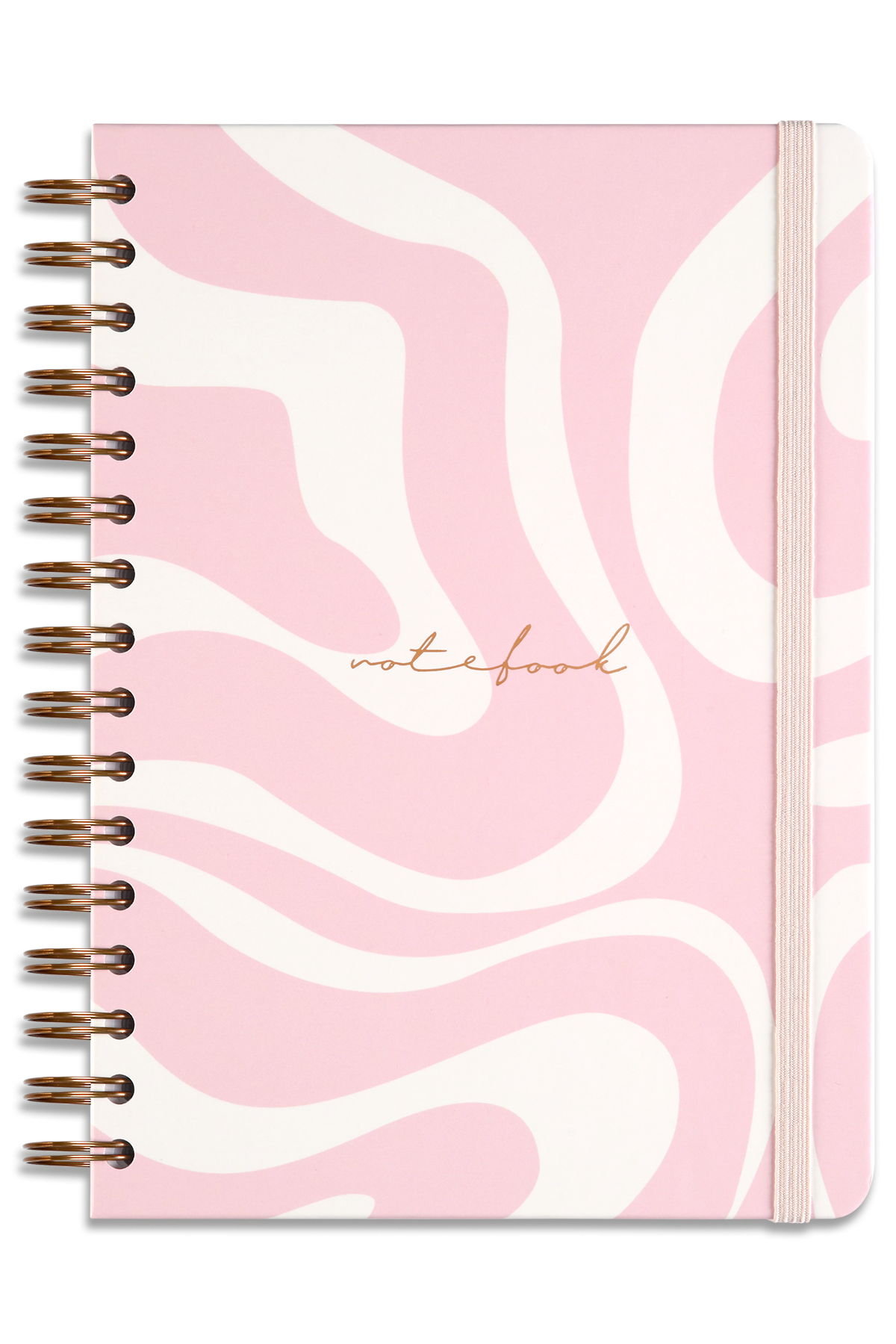 Matt Notebook A5 15x21 cm Spiralli Lastikli Kareli Tarihsiz Not Defteri Pembe