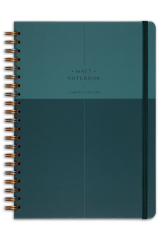 Matt Notebook 20x28 cm A4 Lastikli Spiralli Sert Kapak Not Defteri Çizgili