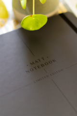 Matt Notebook 20x28 cm A4 Lastikli Spiralli Sert Kapak Not Defteri Kareli