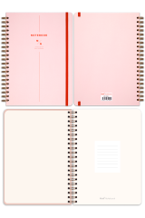 Matt Notebook 20x28 cm A4 Lastikli Spiralli Sert Kapak Not Defteri Kareli