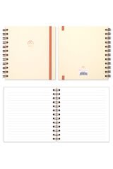 Matt Notebook 15x15 cm Kare 2'li Set Spiralli Çizgili Tarihsiz Not Defteri Gökkuşağı