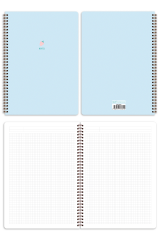 A4 Spiralli Okul Defteri 80 yaprak 4'lü Set - Kareli