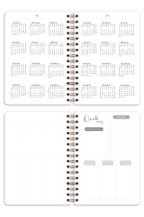 Matt Notebook 2024 Yılı A5 Ajanda 12 Aylık Bej