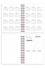 Matt Notebook 2024 Yılı A5 Ajanda 12 Aylık Gökkuşağı