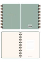 Matt Notebook 2024 Yılı A5 Ajanda 12 Aylık Yeşil