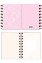 Matt Notebook 2024 Yılı A5 Ajanda 12 Aylık Pembe