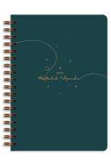 Matt Notebook 2024 Yılı Haftalık Ajanda 12 Aylık Koyu Yeşil