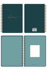 Matt Notebook 2024 Yılı Haftalık Ajanda 12 Aylık Koyu Yeşil