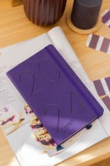 Matt Notebook 2024 Yılı 13x21 cm Günlük Ajanda Mor