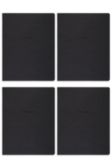Matt Notebook 18x24'cm 4'lü Defter Set Çizgili Terzi Dikiş Siyah