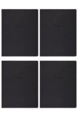 Matt Notebook 18x24'cm 4'lü Defter Set Çizgili Terzi Dikiş Siyah