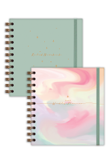 Matt Notebook 15x15 cm Kare 2'li Set Spiralli 2024 Yılı Haftalık Ajanda ve Defter