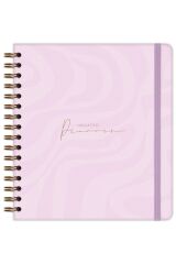 Matt Notebook Süresiz Planlayıcı Kare Ajanda Pembe