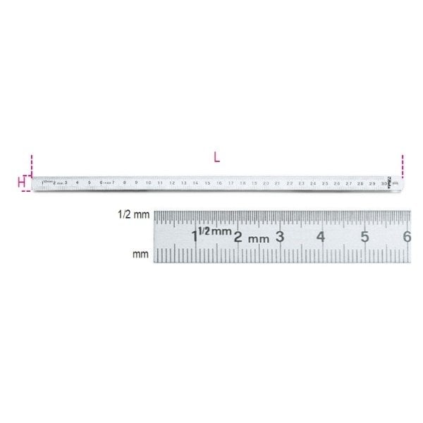 Beta 1682 Paslanmaz Çelik Cetvel 150mm