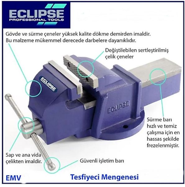 Eclipse EMV-5 Tesviyeci Mengene 125 mm