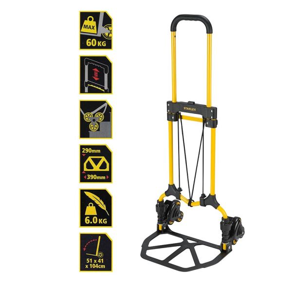 Stanley FT584 Merdiven Çıkabilen Katlanır El Arabası 30/60 kg.