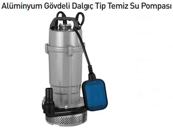 Rain Pump QX40-9-15W Alüminyum Gövdeli Dalgıç Tip Temiz Su Pompası 1,5 kw