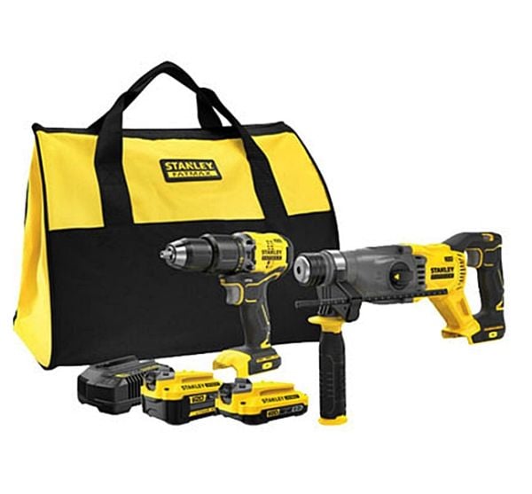 Stanley SFMCK216MDS 18V FATMAX® V20 Kömürsüz Darbeli Matkap ve SDS-Plus Kırıcı (1x4.0 Ah), (1x2.0 Ah)