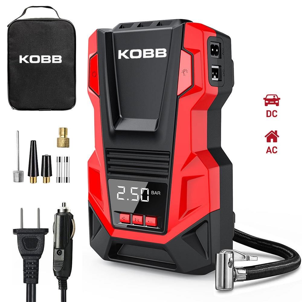 KOBB KB220 Dijital Basınç Göstergeli Lastik Şişirme Pompası 12Volt/220Volt 150 PSI