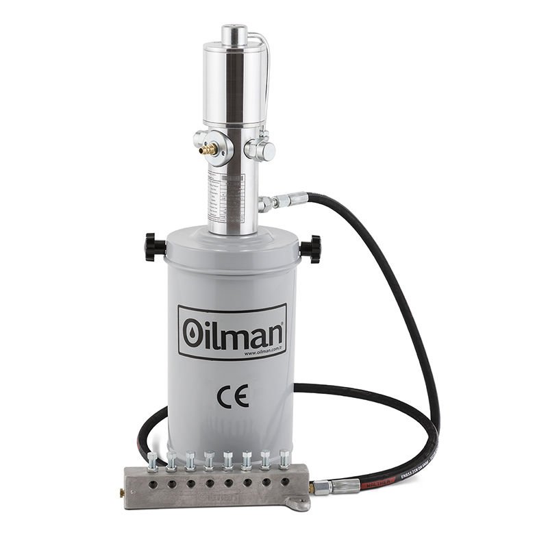 Oilman 808A-2/5D Havalı Gres Pompası Dağıtıcılı 5 kg.