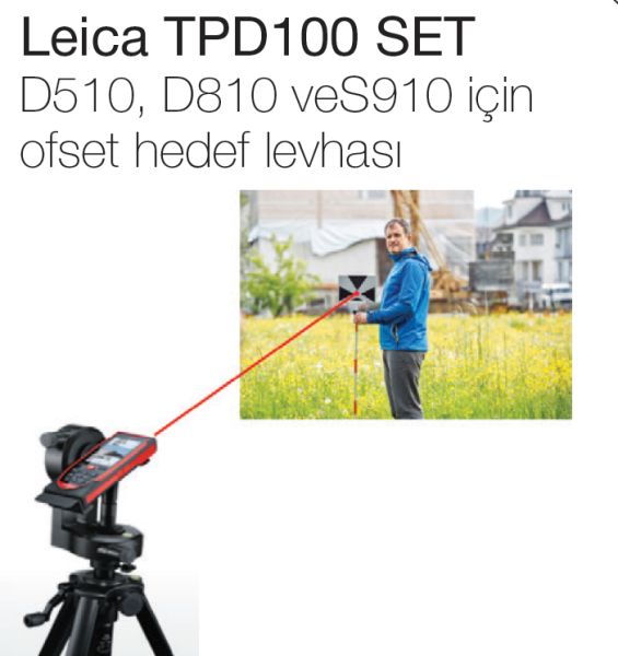 Leica TPD100 SET D510, D810 ve S910 için Ofset Hedef Levhası