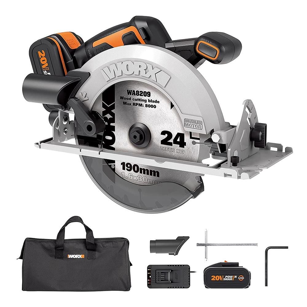 WORX Li-ion Kömürsüz Profesyonel Daire Testere 20Volt 4.0Ah