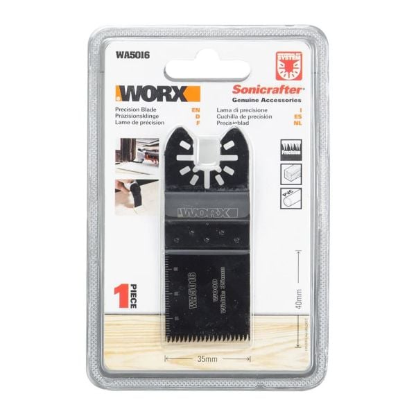 WORX WA5016 Çok Amaçlı Raspalama Makinası İçin 35x40mm Ahşap ve PVC Universal Hassas Kesme Bıçağı