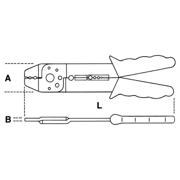 Beta 1603B Kablo Pabucu Sıkma Pensi 220mm