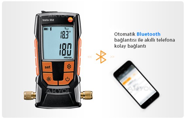 Testo 552 Dijital Vakum Ölçüm Cihazı (Bluetooth’lu®)