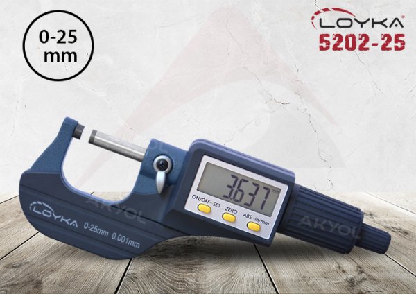 Loyka 5202-25 Dijital Hassas Mikrometre 0-25 mm