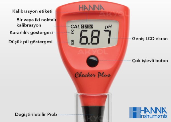 Hanna HI98100 İnce Problu pH Ölçer 0.01 pH
