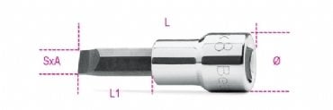 Beta 910LP 3/8'' Lokmalı Düz Tornavida 1.2x8mm 