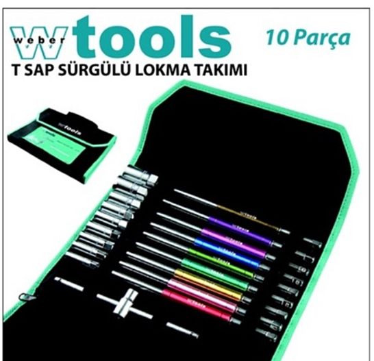 Weber Tools 173-0110 T Sap Sürgülü Lokma Takımı 10 Parça