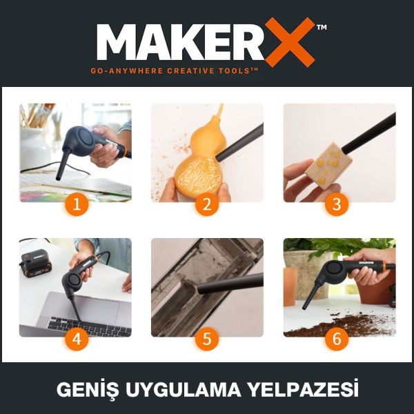 Worx 20V Kömürsüz Mini Üfleyici (Akü Dahil Değildir)