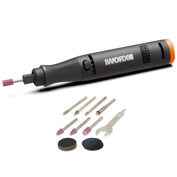 Worx 20V Kömürsüz Gravür Makinesi + 19 Aksesuar (Akü Dahil Değildir)