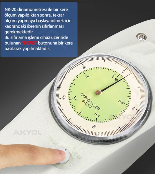 Loyka NK 20 (Hassas) Analog Dinamometre, Kuvvet Ölçer