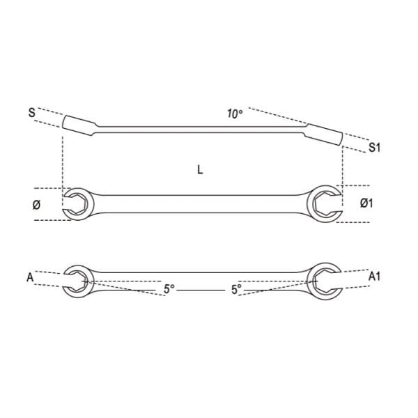 Beta 94 Rekor Anahtarı Metrik 24x27mm