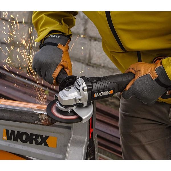 WORX 20Volt Tek Akülü Şarjlı Avuç Taşlama 115 mm-20Volt 4.0Ah