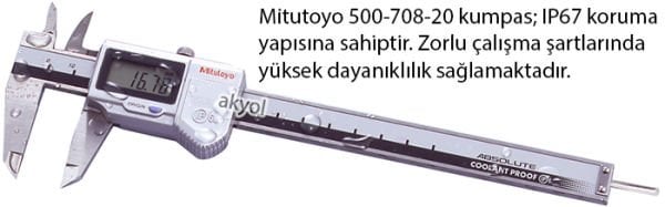 Mitutoyo 500-708-20 Su Geçirmez IP67 Dijital Kumpas-300 mm