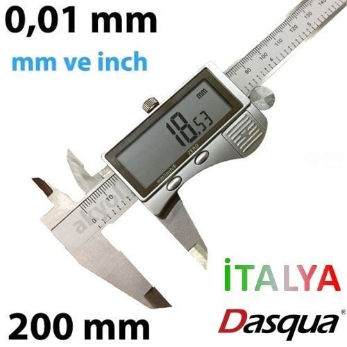 Dasqua 2111-200 Geniş Ekranlı Kumpas 0-200 mm