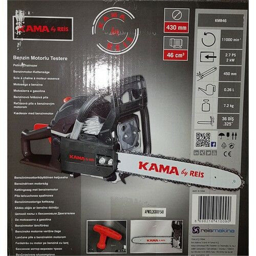 Kama By Reis KMR46 Benzinli Ağaç Kesim Motoru 2.7 Hp 450mm