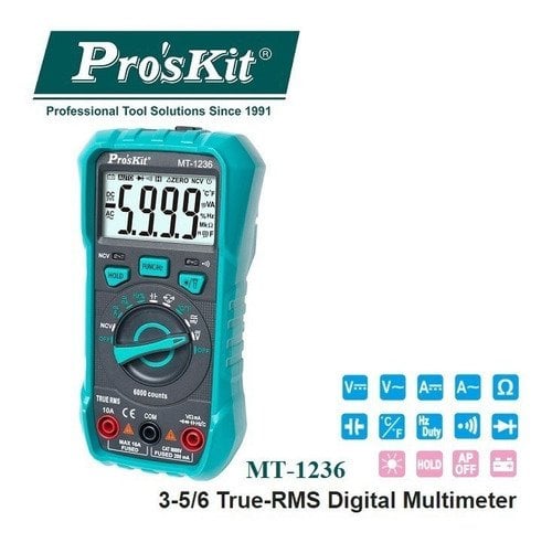 PROSKİT MT-1236  True Rms Dijital Multimetre (6000 Count)
