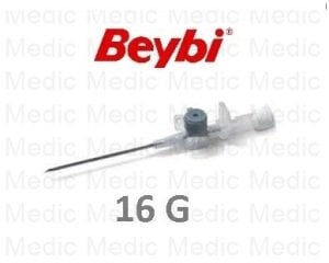 Beybi İntraket-iv Kanül-Branül (Gri-16G) (100 Adet)