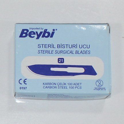 Beybi Steril Bistüri Ucu (No:21) 100 Adet
