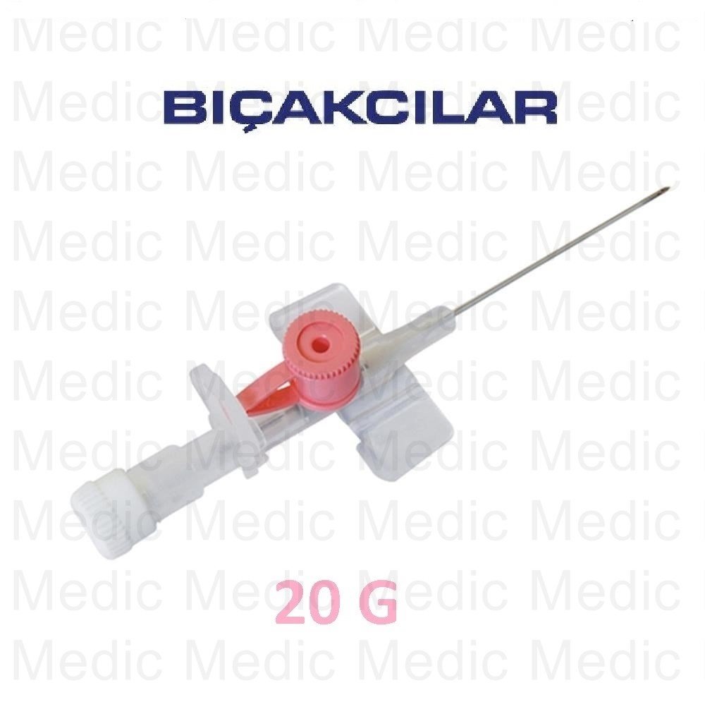 BIÇAKCILAR İntraket-iv Kanül-Branül (Pembe-20G) (50 Adet)